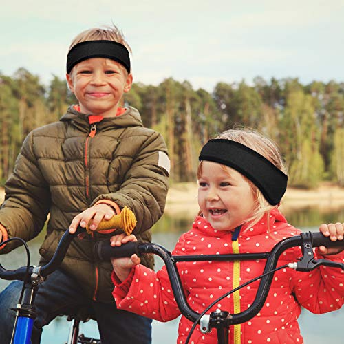 Syhood 6 Pieces Kids Ear Warmer Headband Stretch Winter Fleece Earmuffs Warm Ear Covers For Youth Toddler Boys Girls Child (Black) #TOP6