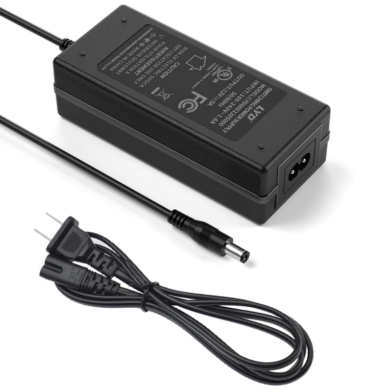[UL Listed] 12V 5A Transformer, DealLED AC to DC 60W Power Supply Adapter, 5.5x2.1mm DC Connector, for LED Strip, Novelty Lights, CCTV Security