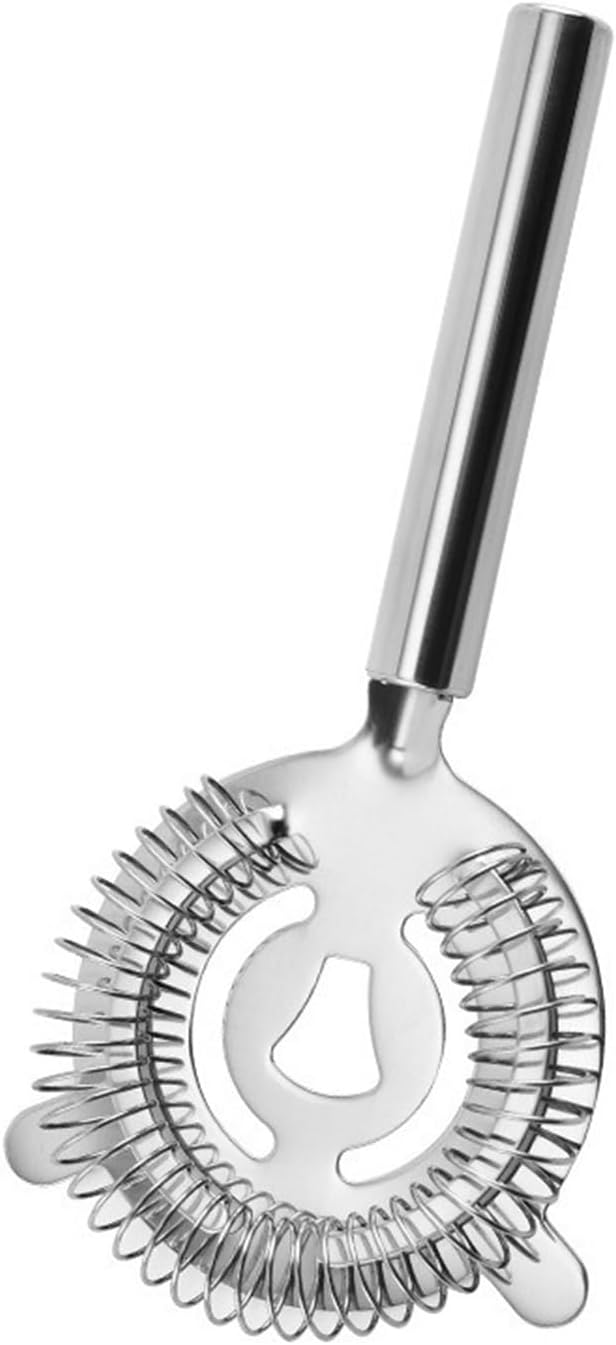 Stainless Steel Cocktail Strainer Ice Filter Sprung Bar Bartender Tools Round Handle Separator(A Cat type)