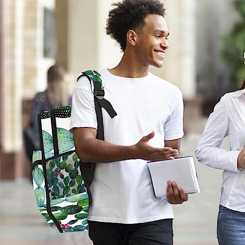 Sac à dos pour garçons multicolore à motif cactus tendance