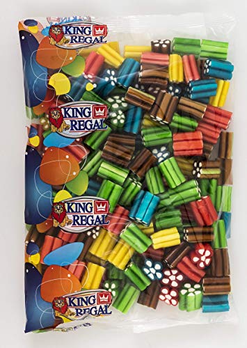 Mega Surtido de Regaliz La Asturiana - Surtido de regaliz multicolor en forma de ladrillo, muy vistoso, bolsa de 1 kilo