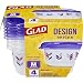 Glad Designer Series Plastic Containers And Lids Medium Rectangle 3-Cups - 4 Ct