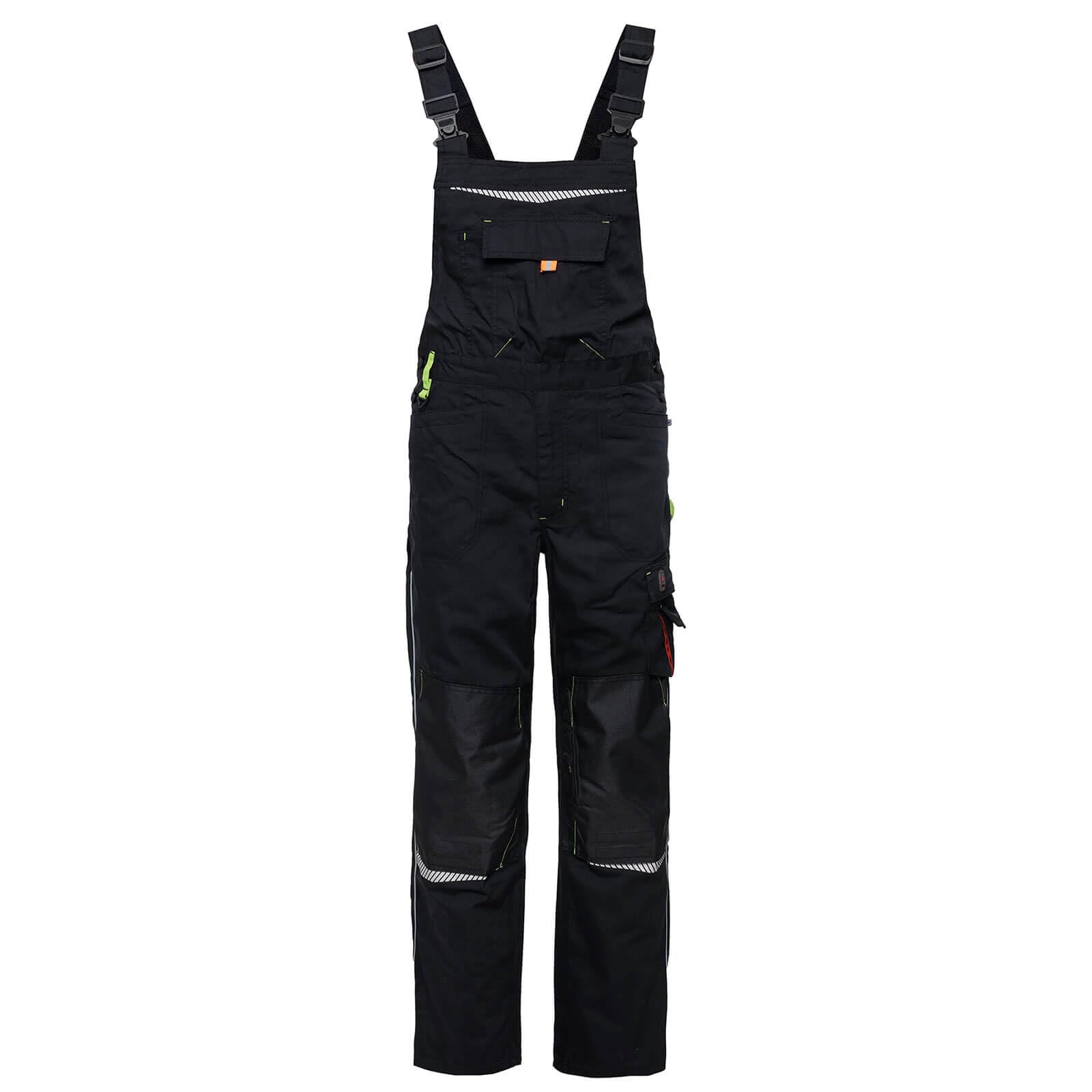 Salopette da uomo Workwear nero lime, Nero/Lime, 62