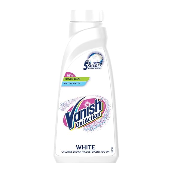 Vanish 800 ml, Crystal White Fabric Whitener Detergent AddOn Liquid