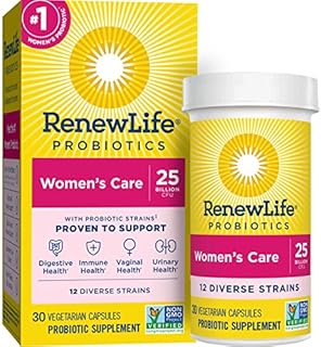 Renew Life Probiotics for Women, 25 Billion CFU Guaranteed, Probiotic Supplement for Digestive, Vaginal & Immune Health, Shelf Stable, Soy, Dairy & Gluten Free, 30 Capsules