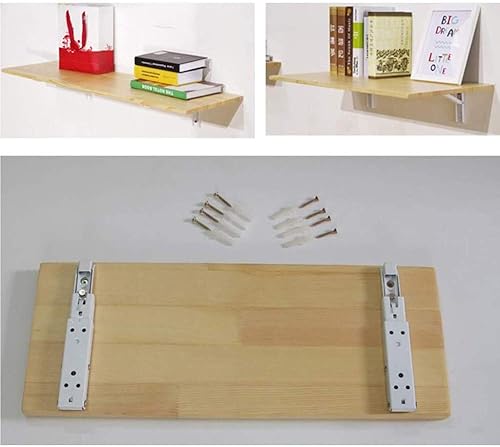 Miniatura 5 de Mesa de Comedor Plegable de Madera para Montar en la Pared Banco de Trabajo de Cocina Escritorio Estable y Resistente para Portátil para Cocina
