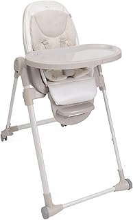 Chicco Polly Armonia Chaise Haute Bebé Évolutive, pour Enfants de 0 Mois à 40 kg, 9 Niveaux de Hauteur, 3 Positions d'Inclinaison, Repose-Pieds Réglables, Pliage compact, 4 Roues, Blanc