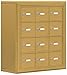 Salsbury Industries 19048-12GSK Cell Phone-4 Unit Surface Mounted-Master Keyed Locks with 8-Inch Diameter Compartments, Gold