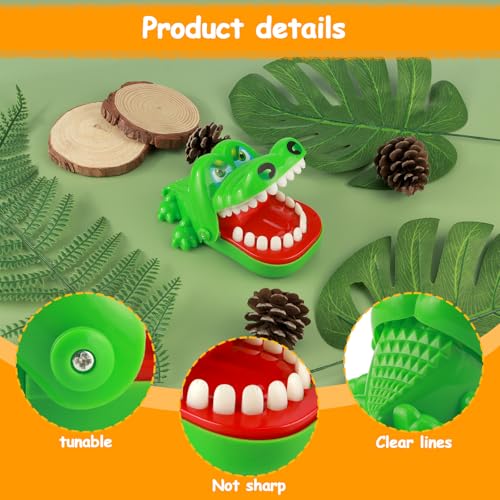 JSMTKJ Krokodil Spiel, Croco Doc Spiel, Krokodil Zähne Spielzeug Spiel, Beißt Nach Dem Zufallsprinzip für Kinder, Familienspiel, Partyspiel