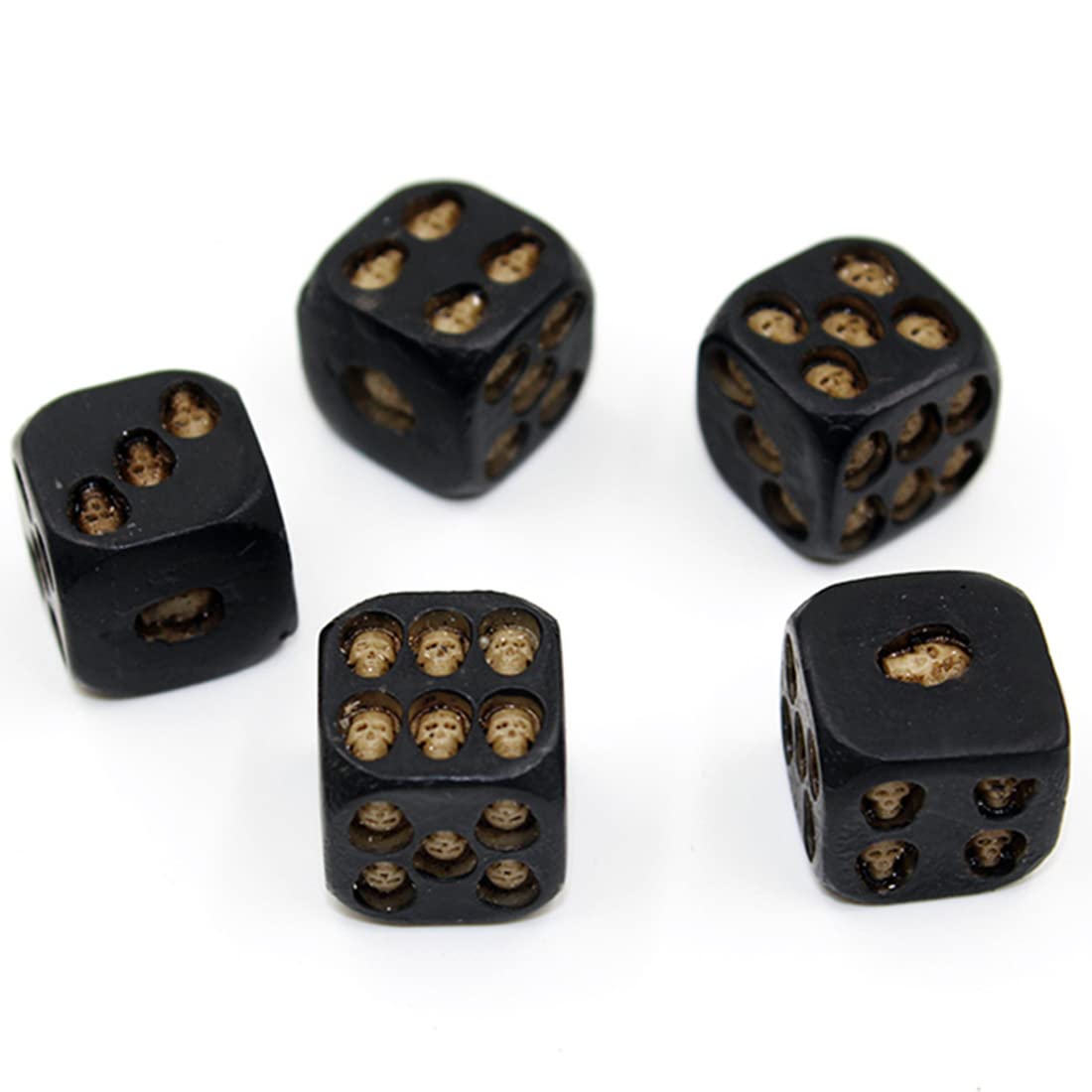 25Pcs Six-Sided Skull Dice,Grinning Skull Deluxe Devil Poker Dice,Halloween Party Dice Tower (25Pcs)
