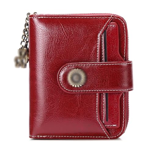 FMURY Short Student Multi-Function Mini Coin Purse Driver's License Leather Wallet for Women Purse for Women
