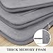 BYSURE Grey Memory Foam Bath Mat, Non Slip Extra Soft Absorbent Machine Washable, Bathroom Rugs Sets 3 Piece for Toilet Shower Sink