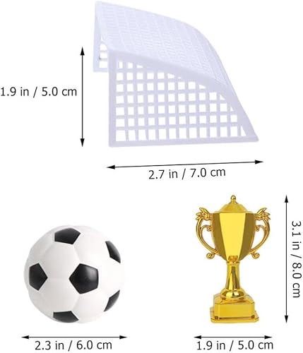 Miniatura 6 de 1 juego de fútbol miniatura decoración de paisaje miniatura pastel accesorios de plástico