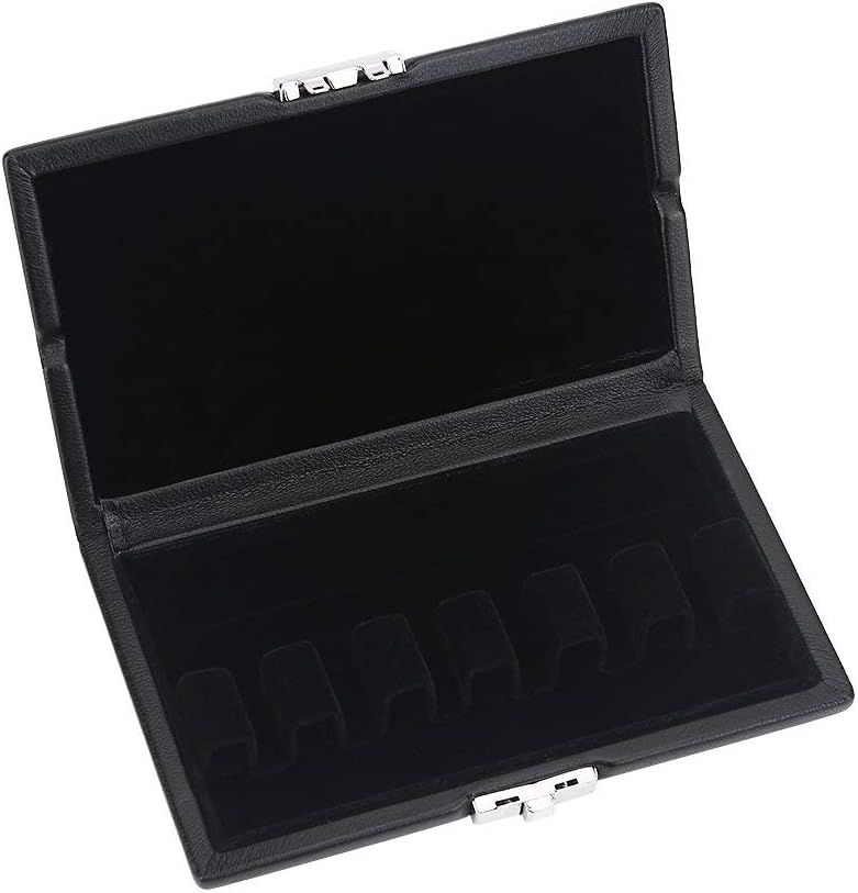PU Leather Box Bassoon Reed Case Reed Container Box Bassoon Accessory with Slots for 6pcs Reeds, Playing Accessories,Wind instrument accessories