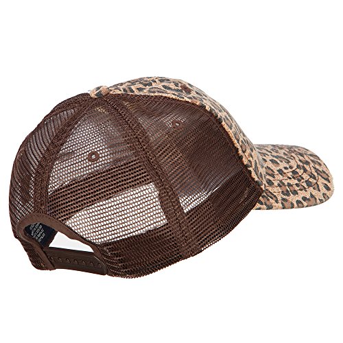 Gorra Trucker con Estampado Leopardo Marrón miniatura 3