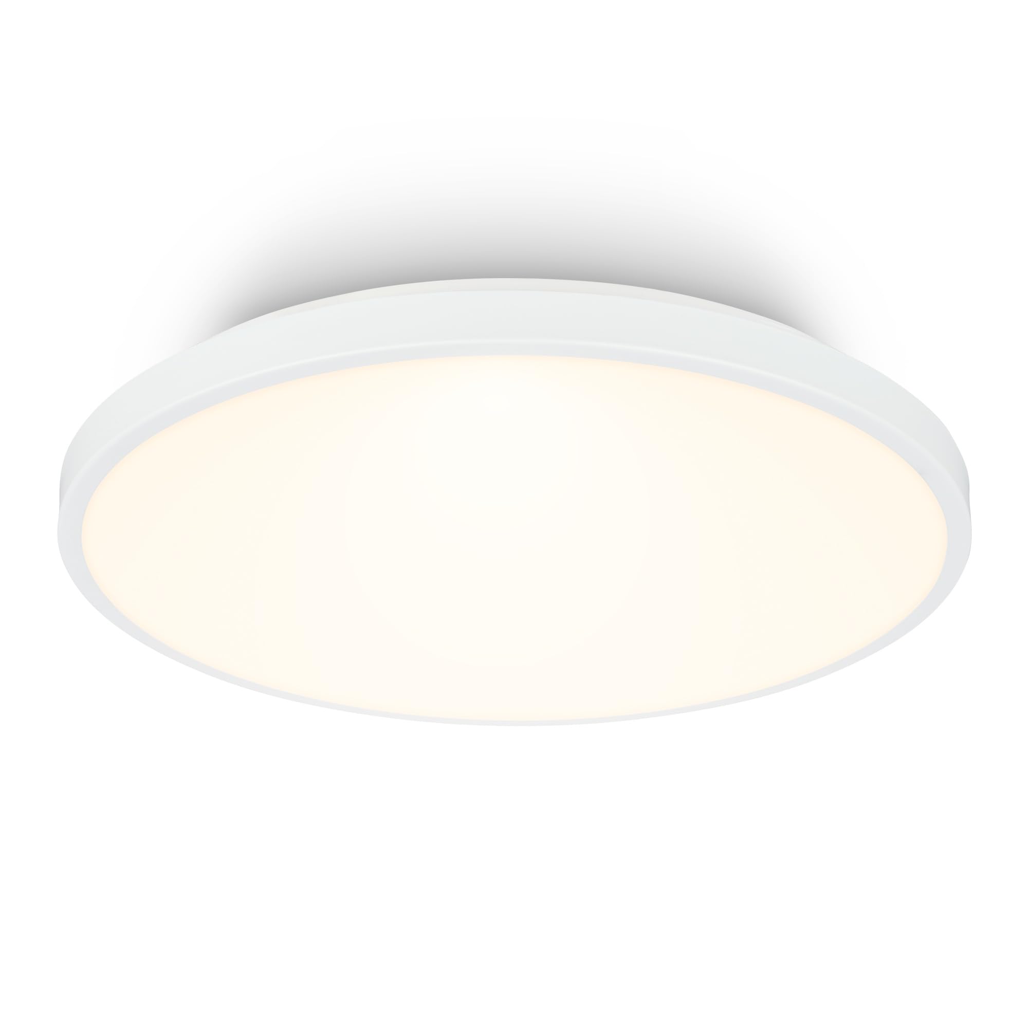BRILONER - LED Ceiling Light with Decorative Cover, Warm White Light Colour, 17.5W, 2400lm, LED Light, Ceiling Lights for Living Room, Ceiling Lights Bedroom, Ceiling Light Lounge, 33 X 6 cm, White