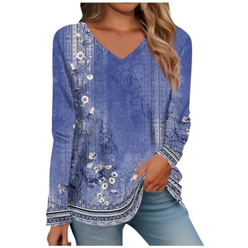 Ofertas Flash del Dia Premium Hoy, Camisetas para Mujer, Blusa Mujer Invierno, Blusas de Fiesta de Mujer, Camisas Mujer Fiesta, Camisa Azul Mujer, Camiseta termica Mujer, Jerseys Anchos Largos