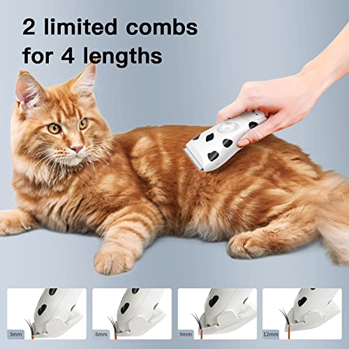 Dog Clippers Low Noise Dog Grooming Kit Pet Shaver for Thick Coats Waterproof Cat Hair Trimmer Professional Grooming Tools - Thumbnail 6