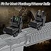 JORMIX Folding Fiber Optic Sights Flip Up Sights Front and Rear Back up Sights for Picatinny Weaver Rails with Red Green Full Dots Polymer (Front Red+Back Green)
