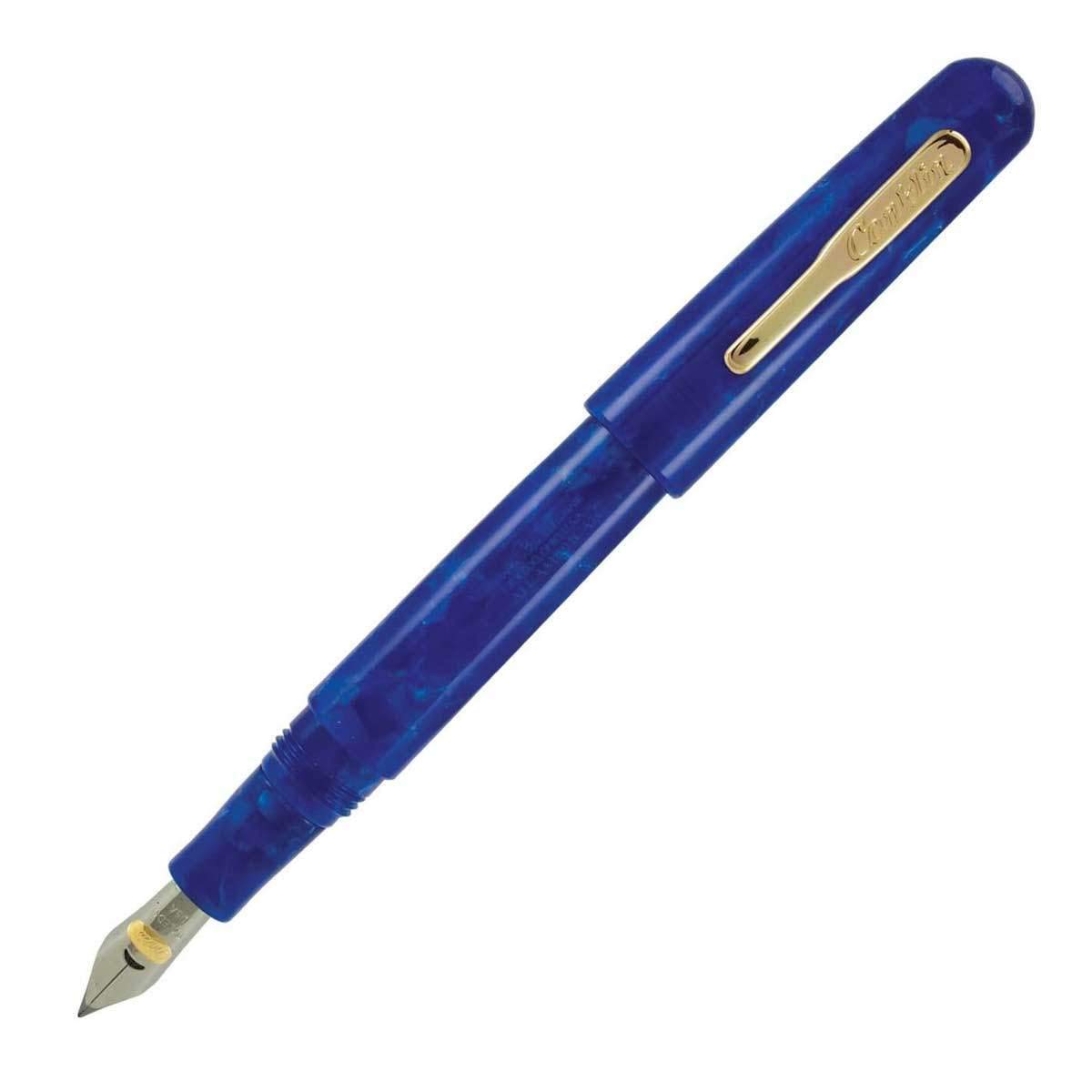 Amazon | Conklin オールアメリカン万年筆 ラピスブルー 18K金メッキ