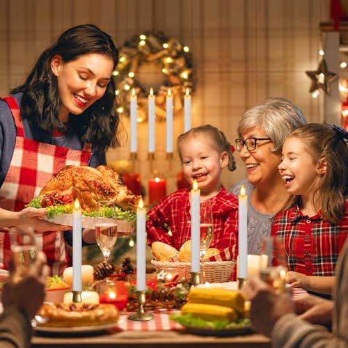 OCATO Flameless Taper Candles Battery Operated Candles Window Candle 8 Pack — view 4