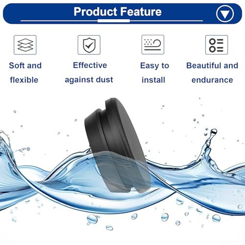 Image of Tnisesm 65PCS 6 Sizes Black Rubber Plugs for Round Holes Silicone Plugs, 1 inch 3 /4 inch 5 /8 inch 1 /2 inch 3 /8 inch 1 /4 inch Round Hole Plug Snap Locking, Used for Furniture