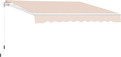 Miniatura 9 de MUPATER Toldo retráctil de 8 x 7 pies para patio, refugio al aire libre para terraza con manivela manual, proyección de 78 pulgadas, gris