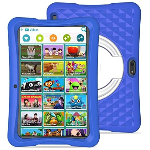 NOBKLEN 25,4 cm Kinder-Android-Tablet, Wi-Fi 6, 8000 mAh Akku & Elternkontrolle Cover