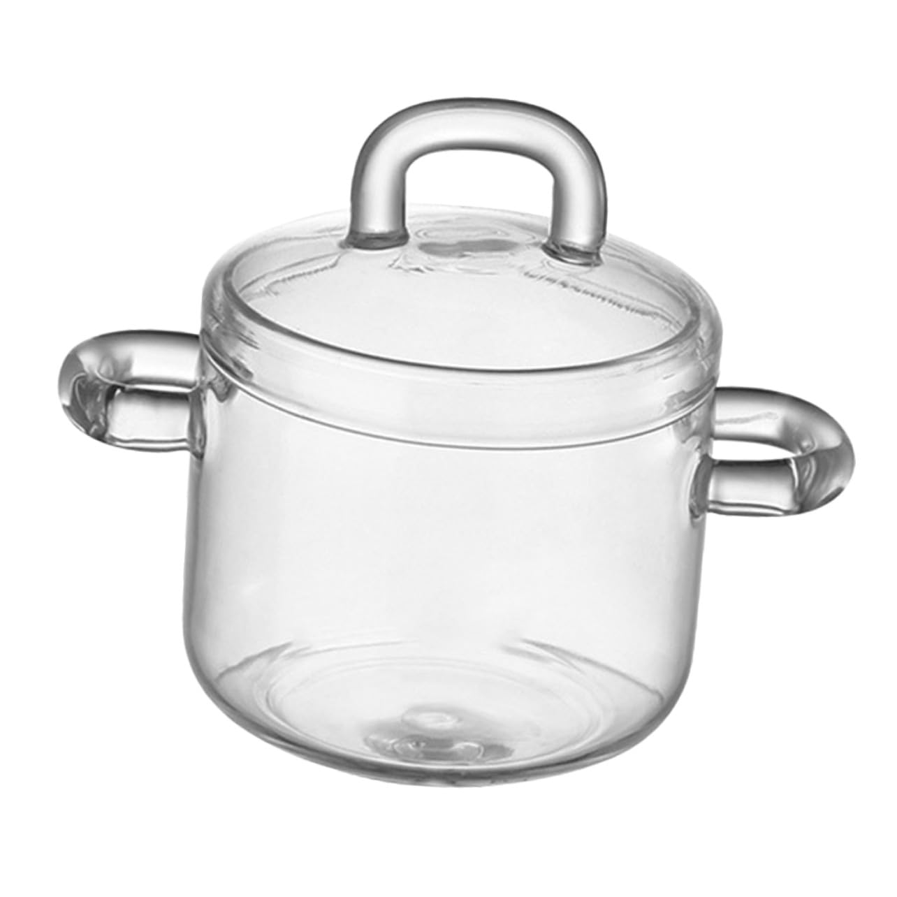 Tazón de Vidrio con Tapa de 700ml Resistente al Calor y Asas Gruesas, Adecuado para Ensaladas, Sopas y Postres en Casa o Apartamento