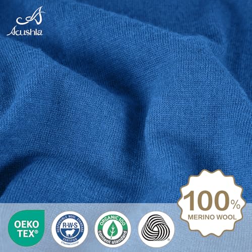 Image of ACUSHLA 100% Merino Wool Neck Gaiter Men Women Winter Ski Face Mask Scarf