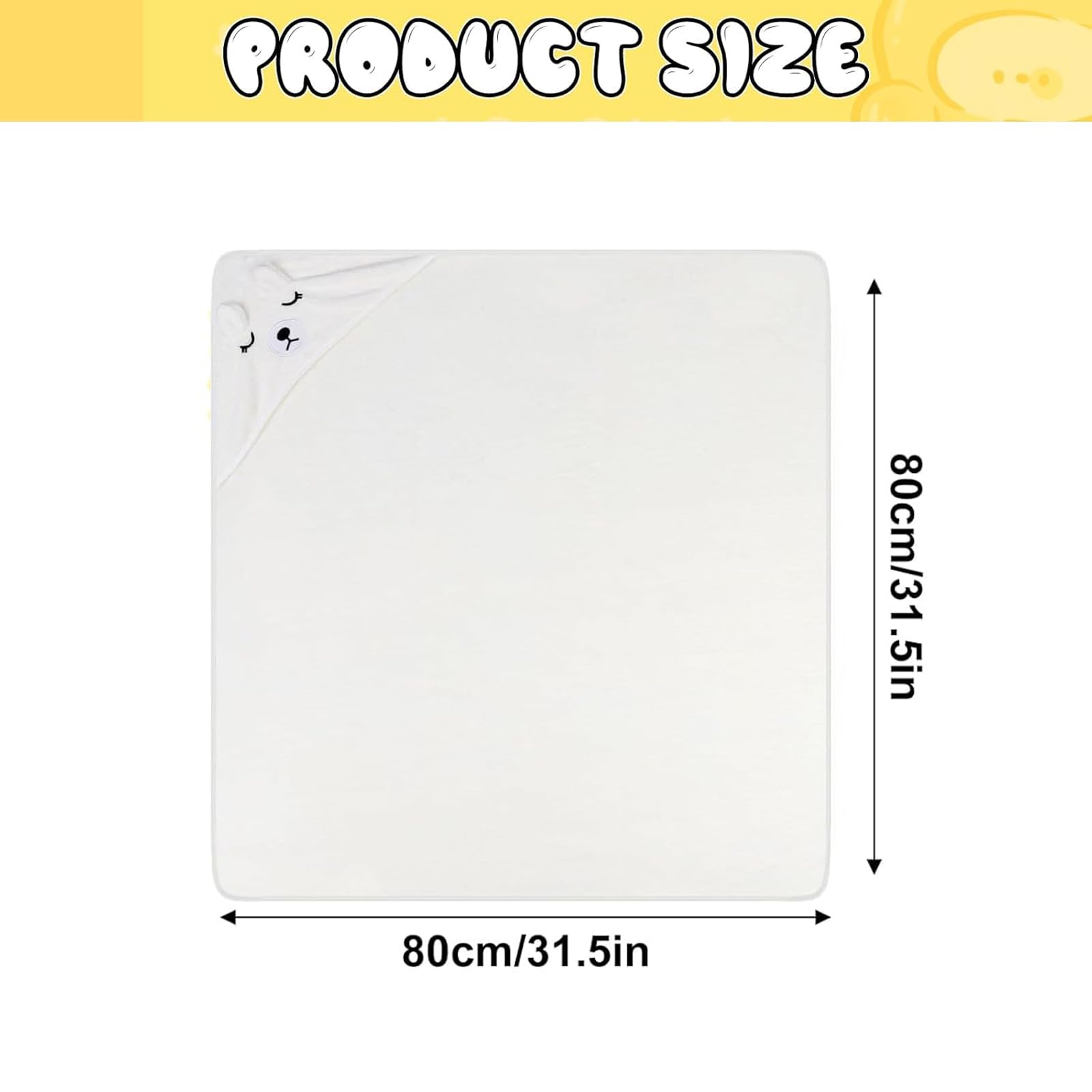 Moorstdel Hooded Baby Towel (white) - Image 2