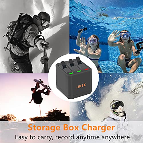Jhtc Hero 10 Battery Hero 9 Battery Replacement And Triple Battery Charger Hero 10 Hero 9 Compatible With Gopro Hero 10 Black,Gopro Hero 9 Black(Replace For Gopro Hero 9/10 Battery Charger Bundle) #TOP6