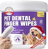 No-Rinse Dog Dental Care Wipes, Cat & Dog tooth...