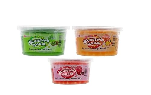 Bursting Popping Boba Paquete de tres Kiwi Mango Granada