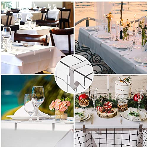 MZMing 24 Pack Clips de Acero Inoxidable Mantel Pinza para Mantel Cubierta Fiesta, Picnic al Aire Libre, Patio y Boda Ajustables Clips