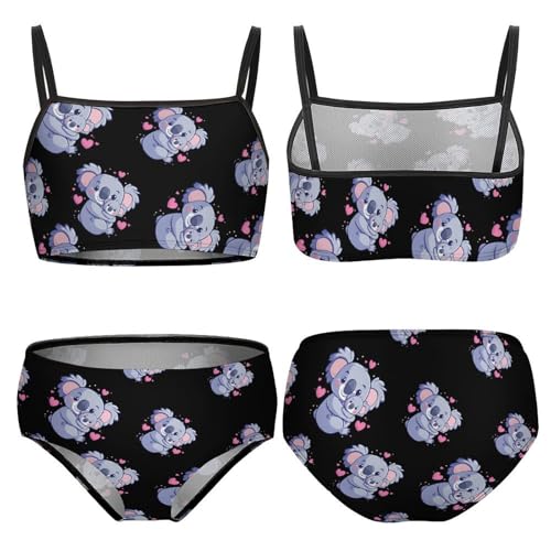 Koala Mama Girls Swimsuits Two Piece Bikini Sets Beach Sport Swimwear Bathing Suit3
