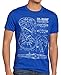Produktbild style3 Millennium Falcon Herren T-Shirt Blaupause falkon, Größe:XL, Farbe:Blau