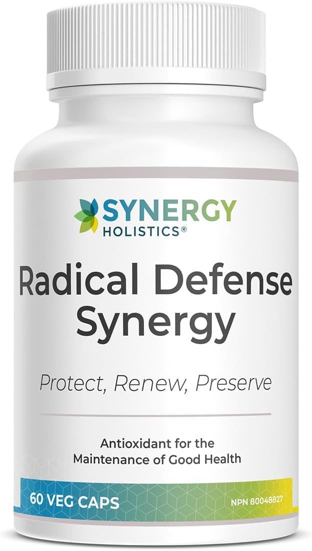 Synergy Holistics Radical Defense Synergy | Respiratory & Immune Support | NRF2 Antioxidant Supplement Blend with Resveratrol, Quercetin, Grape Seed Extract & Pomegranate Extract | 60 Veg Caps
