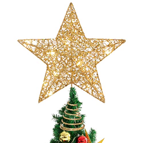 Pointes de Sapin Étoile de Sapin de Noël,Étoile pour Noël,Etoile pour Sapin de Noël,Étoile Pointes de Sapin Creux,Cimier de Sapin de Noël,pour Décoration Noël Arbre Topper Cover