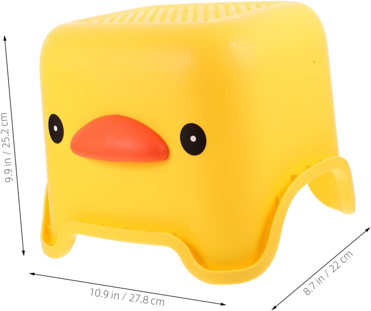 Creative Portable Yellow Duck Kids Chair Lightweight Plastic Stool for Toddlers for Bedroom Kitchen Bathroom and Outdoor Use