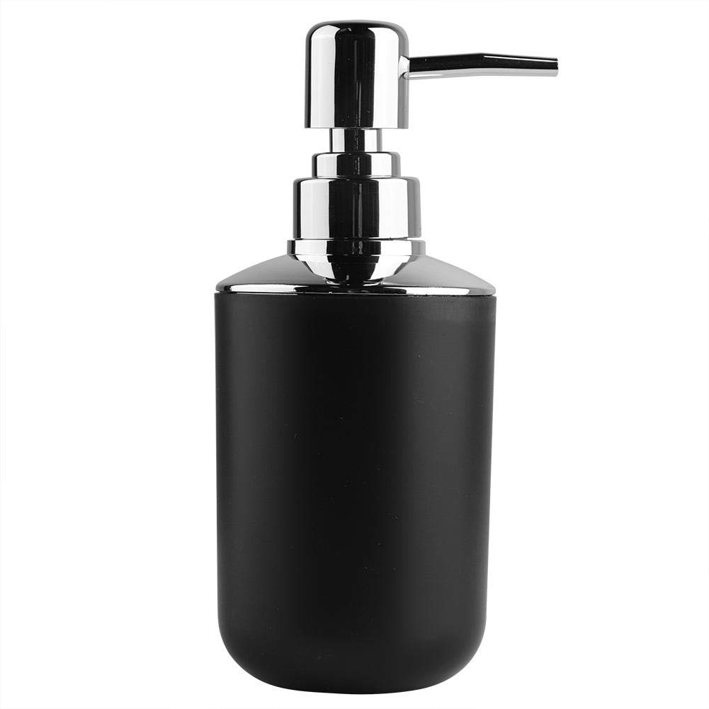 Dioche Juego de accesorios de baño, 6 unidades, dispensador de jabón, jabonera, soporte para cepillos de dientes, taza de enjuague, portaescobilla para inodoro, cubo de basura, juego de baño (negro)