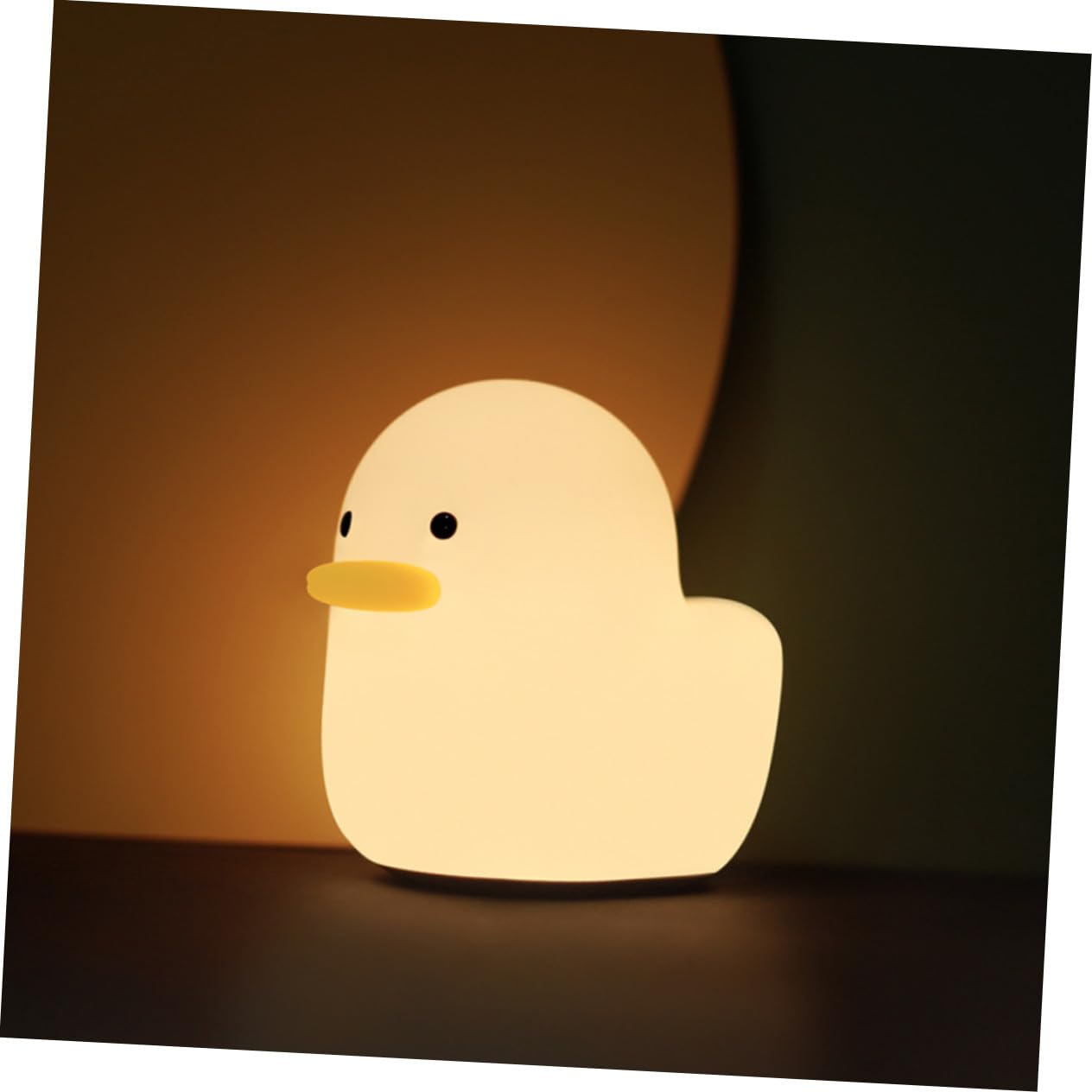 LIFKOME Luz Nocturna Recargable USB de Silicona Color Blanco 3w para Hogar | Diseño Cartoon, Control Táctil, 1200mah, Adorno de Escritorio, Uso Doméstico