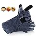 ZAJIWF Guantes para Barbacoa, Resistentes Al Fuego Guantes De Cuero para Barbacoa Resistente Al Calor Guantes De Alta Temperatura, 500 Guantes Grado Horno (40 Cm)
