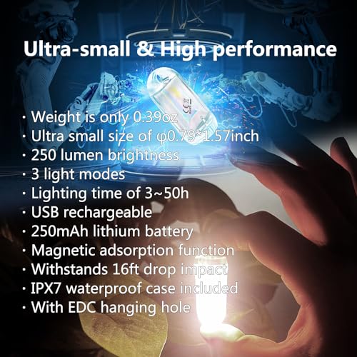 Handtaschenlicht Sroos USB-Aufladbare LED-Taschenlampe für Camping und Outdoor