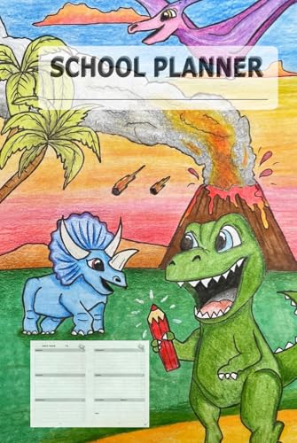 ADHD Planner for Kids & Teens: Undated Organizer for Elementary, Middle & High School Students: Academic & Weekly Calendar | Agenda Book | Yearly Schedule | Homeschool Supplies with Dinosaurs image 2