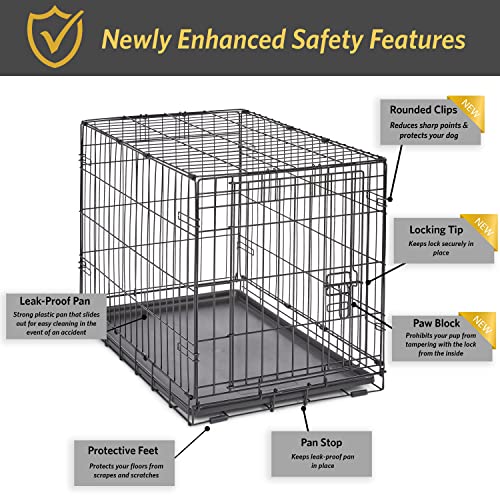 New World Newly Enhanced Single Door 76.2 cm (30-Inch) Dog Crate for Small Dog Breeds; Includes Leak-Proof Pan, Floor Protecting Feet, & New Patented Features; B30 - Image 5