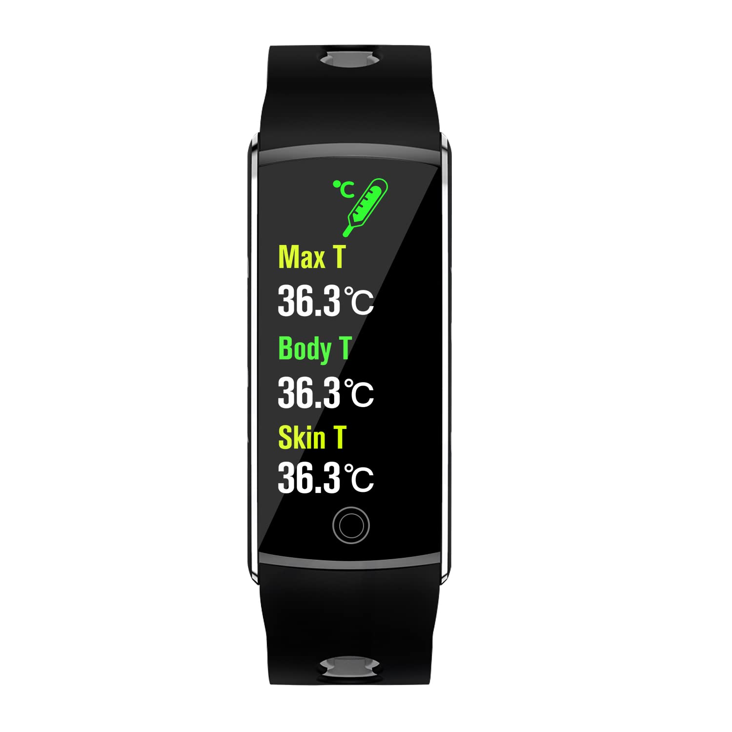 Inteligentny zegarek pomiar temperatury fitness trackery tętno pomiar ciśnienia tlenu we krwi pulsoksymetr bransoletka wodoodporny krokomierz (różowy)