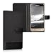Produktbild kwmobile Wallet Case kompatibel mit Samsung Galaxy J3 (2016) DUOS - Hülle mit Ständer - Handyhülle Kartenfächer Anthrazit Schwarz