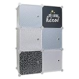 Rangements enfant marque The Home Deco Factory Rangement Enfant Armoire modulable 6 Cubes garçon