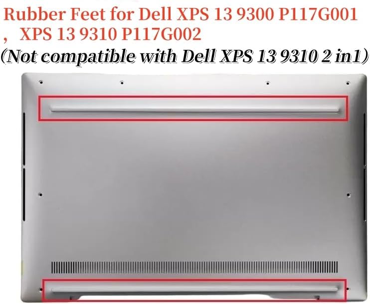 2PCS Replacement Laptop Rubber Feet for Dell XPS 13 9310 9300 image 4